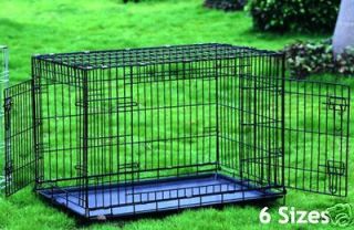   Door Dog Crate Cat Cage Kennel w/Divider Dachshund French Bulldog