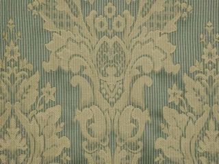 Green Stripe French Damask Drapery Upholstery Fabric