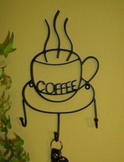 Coffee French Cafe   Kitchen Metal Wall Hook   Cup/Key Rack Decor