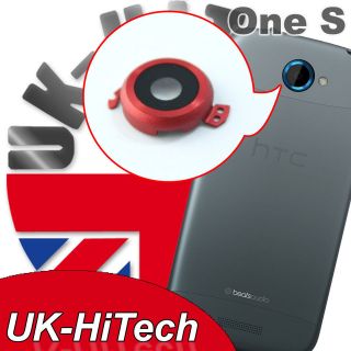   Back Camera Ring Cover Frame+Lens+Sti​cker For HTC One S Repair Fix