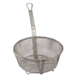 Browne Foodservice Nickel Plated Wire 11 1/2 Round Fry Basket