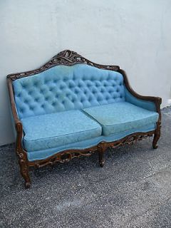 FRENCH CARVED TUFTED LOVE SEAT #2547