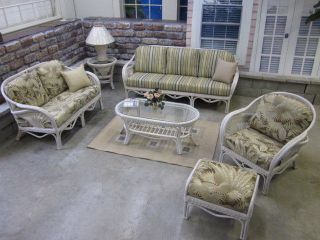 New Indoor Rattan Furniture Fan Living Set of Six #GLS223