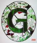 Letter G Initial CUSTOM STAINED GLASS Suncatcher PICK YOUR OWN 