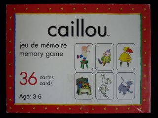 Caillou MEMORY GAME  36 Chunky Cards w/Rosie Gilber​t NICE CONDITION 