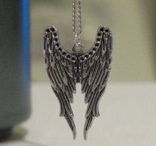   Inspired Castiel Archangel Angel Wing Charm Pendant Necklace