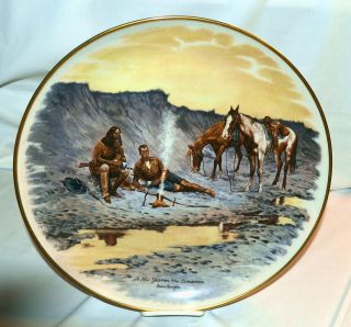   plate Gorham A NEW YEAR ON THE CIMARRON Frederick Remington 12.5 in