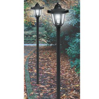 NEW 2 PACK COACH STYLE SOLAR LIGHT LAMP POSTS