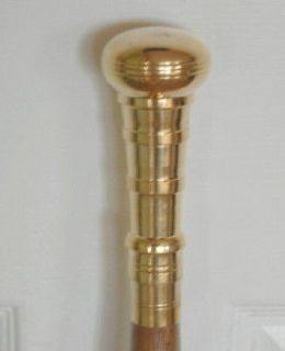 WALKING CANE Polished Brass Handle 38 TALL Our Tallest Cane ~ FREE S 