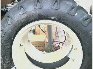   13.6x28 8 ply Farm Tractor Tires w/wheels & (2) 600x16 3 rib w/tubes