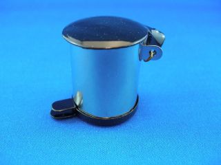 DOLLHOUSE MINIATURE GARBAGE CAN   BIN FOR DOLL KITCHEN STAINL​ESS