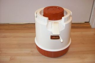 Vintage Brown ALADDIN Water Jug 1 Gallon Beverage Ice Cooler Pump Top 