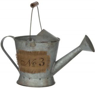 Set 4 6 Galvanized Metal Vintage Style Watering Can