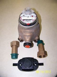 New Sensus Brass Water Meter 5/8 x 3/4 with 1 Touch Read Pad and 