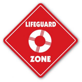 LIFEGUARD ZONE Sign xing gift novelty chair whistle float board save 