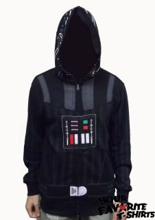   Wars Darth Vader Costume Sith Full Face Licensed Zip Up Hoodie S XXL
