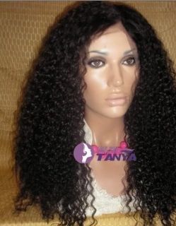 14 22 full head new brazilian kinky curly Lace Front Wig 100% remi 