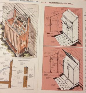   1984 PLANS~LITTLE SHEDS~TOOL STORAGE~TRASH CAN HIDEAWAY~GARDEN SUPPLY