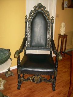 antique carved wood chair in Furniture