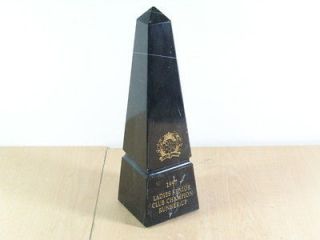Decorative Black w/ White Marble Obelisk Statue Golf Trophy Award 10 