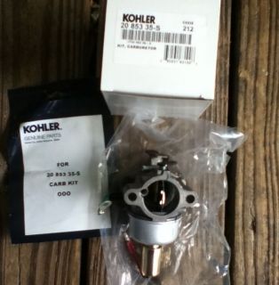Genuine Kohler Carb carburetor #2085322 S or #2085335 S with solenoid 