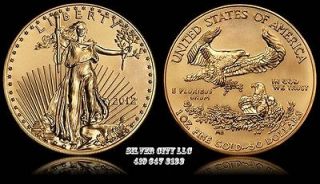CH/GEM BU 2012 1 OZ. $50 AMERICAN EAGLE GOLD UNITED STATES COIN 1 