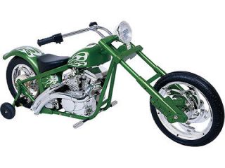   Kalee Custom Chopper Green Motorcycle Electric Kids Ride on Toy Car