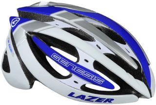Lazer Genesis White Blue L/XL 58   61 Helmet Bike Bicycle Road 