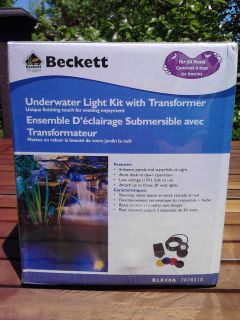 Beckett UNDERWATER POND LIGHT KIT with TRANSFORMER 7078310 Koi 