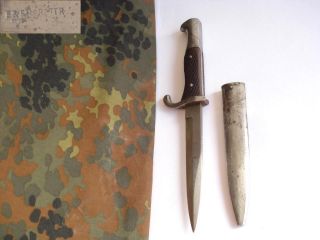 WWII ORIGINAL GERMAN KNIFE w/METAL SCABBARD   SOLINGEN