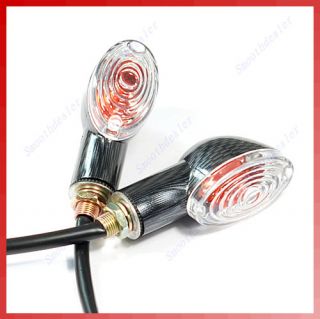 Pc Oval Amber Lights Motorcycle Indicator Turn Signal