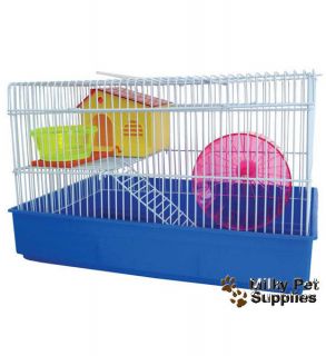 Brand New 2 Level Rodent Gerbil Rat Mice Critter Cage, Blue H810
