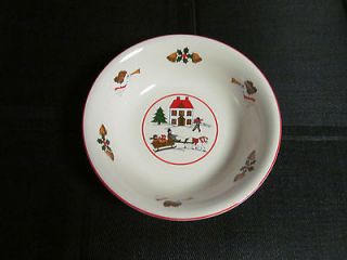 Jamesown China Joy of Christmas Porcelain Dinnerware Serving Bowl