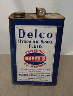   DELCO HYDRAULIC BRAKE FLUID 1 GALLON CAN * OIL GAS INTEREST CAR PARTS