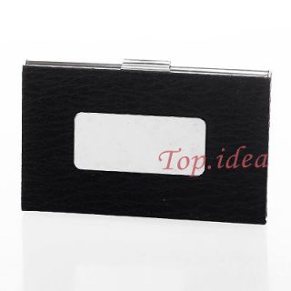   GIFT SILVER BLACK METAL BUSINESS STAINLESS STEEL CREDIT ID CARD HOLDER