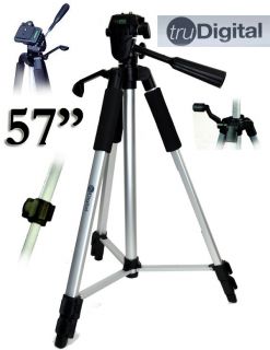   57 Tripod 3 Way Fluid Pan Head W/ Bubble Level for Camera Camcorder