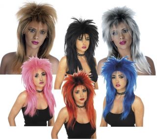 80s LADIES GLAM PUNK ROCK ROCKER CHICK TINA TURNER WIG FOR A FANCY 