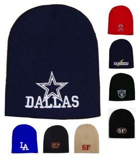 49ERS GIANTS RAIDERS DODGERS COWBOYS ANGELS TEAM BEANIE