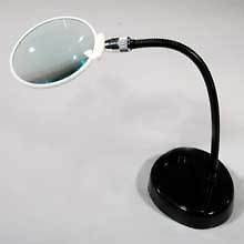 Magnifying Glass Flexible Desk Table Top 4 Magnifier 5 X POWER