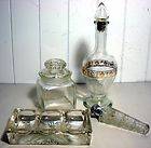 VINTAGE GLASS ITEMS FOR OLD STORE COLLECTION * CANDY JAR, DESK 