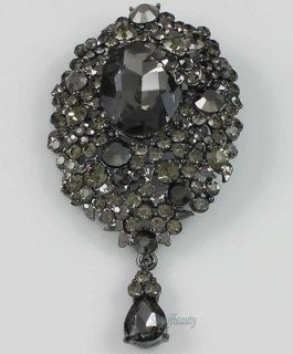 Glass Rhinestone Crystal Diamante Lady Brooch Pin Charm Pendant Color 