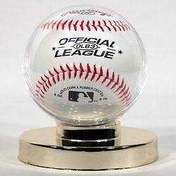 Baseball Clear Globe Gold Base Storage Holders