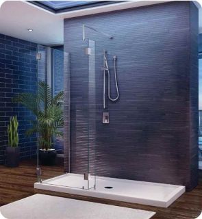   36 x 72 EVOLUTION WALK IN 3/8 GLASS SHOWER SYSTEM & FIXED PANEL
