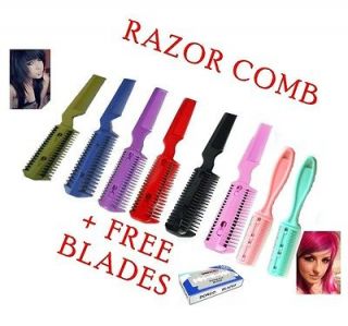 Hair Razor Comb, Cut/Scissor/Hairdressing/Thinning/Feathering/Trim/Emo 