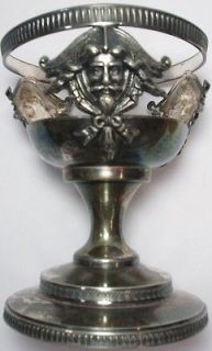 RARE Antique Meriden B Company Figural Chalice Goblet Captain Sir 