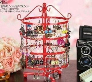   72 Pairs Rotating Earrings Jewelry Display Stand Rack Holder TOP