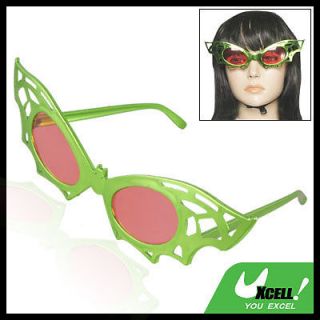 Carnival Halloween Tinted Lens Bat Glasses Ylw Green