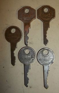 VINTAGE FORD CAR TRUCK KEYS IGNITION AUTOMOBILE BRASS OLD COLLECTION 