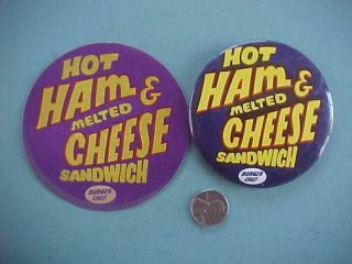   Chef Fast Food restaurant Hot Ham & Cheese sandwich pin/sticker set