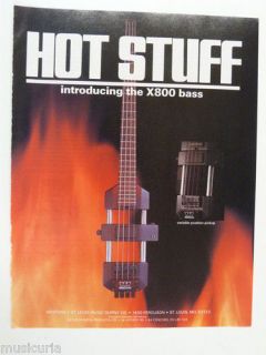 retro magazine advert 1985 WESTONE x800 bass